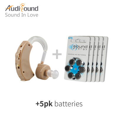 

2018 New Brand Audisound Hearing Aids Best Sound Amplifier Small Convenient Ear Care For Deaf with 30PCS5 CARD A675 Battery