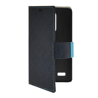 

MOONCASE Slim Leather Side Flip Wallet Card Slot Pouch with Kickstand Shell Back чехол для LG L Bello D331 / D335 Sapphire