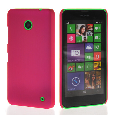 

MOONCASE Hard Rubberized Rubber Coating Devise Back Case Cover for Nokia Lumia 630 Hot pink