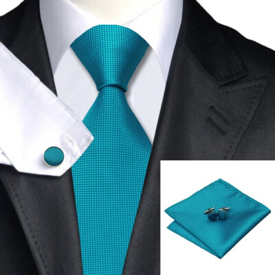 

Vogue Men Silk Tie Set Necktie Handkerchief Cufflinks Set Ties For Men Formal Wedding Business wholesale