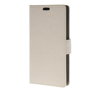 

MOONCASE Simple Leather Flip Wallet Case Card Slot Stand Back Cover for Huawei Ascend Y635 White