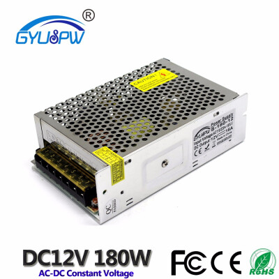 

Single Output Switching Power Supply DC 12V 15A 180W Driver Transformer 110V 220V AC dc12V SMPS For Led Strip Modules Lighting