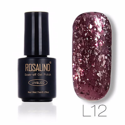 

ROSALIND Gel 1S 7ml Meteor Fragment Gel Glitter Nail Polish UV Led Manicure Nail Polish Nail Art Gel Lacquer Soak Off 12 Colors