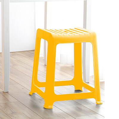 

Camellia stool plastic chair thickening curved strip stool 466cm high stool orange 0838