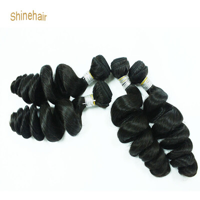 

Shine Hair Peruvian virgin hair Weave Loose Wave Hair Extension 1PC3PC 100 Unprocessed Human Hair Bundles 100g Hair Weft