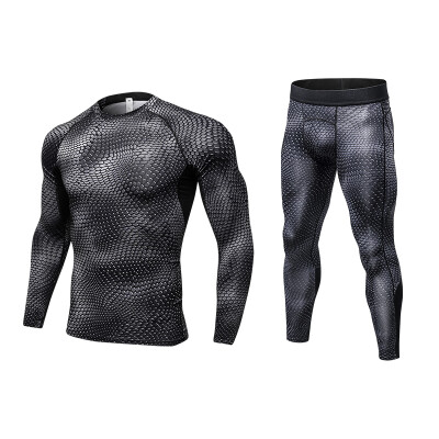 

Quickly Dry Compression Tracksuit Fitness Running Set T-shirt Mens Sportswear