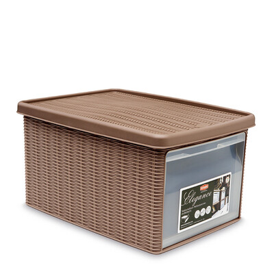 

Leifheit StefanPlast Italy imported rattan multi-functional storage box finishing storage box light brown