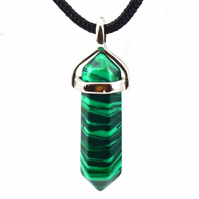 

Natural Crystal Pendant NecklaceBullet personality pendant necklaceHexagonal PendantSweater Crystal Necklace