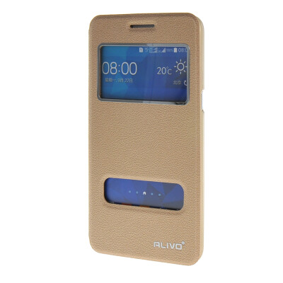 

MOONCASE Samsung Galaxy Grand Prime G5308W G530 чехол Double Window View Leather Flip Bracket Back чехол Cover Gold