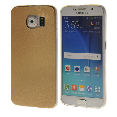 

MOONCASE New Soft Silicone Gel TPU Flexible Shell Protective Case Cover for Samsung Galaxy S6 Gold