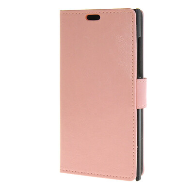 

MOONCASE Leather Wallet Card Slot Bracket Back чехол для BlackBerry Leap pink