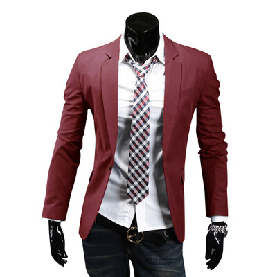 

Zogaa New Mens Suit Multicolor Casual