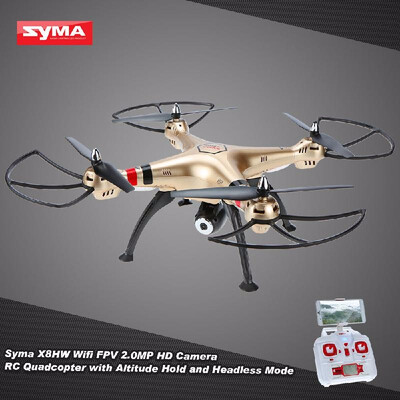 

New fashion RC plane syma X8HW Wifi FPV 20MP HD Camera GPS sky king RC Quadcoptercolor Gold