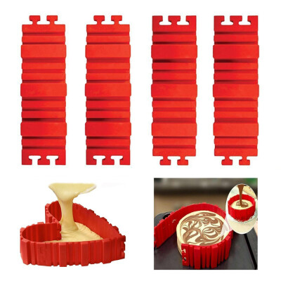 

4pcsset Flexible Silicone Cake Mold DIY Multi-shape fondant cake decorating tool