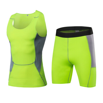 

Running Set Dry Sport Suit Sleeveless T-Shirt Vest Shorts Gym MenS Sportswear