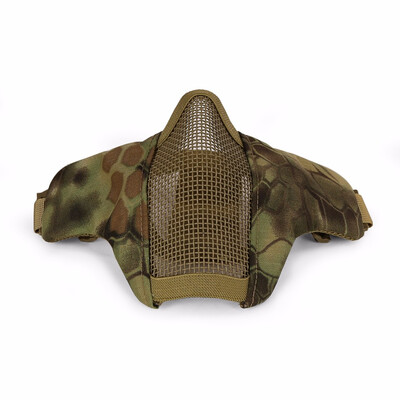 

Tactical Airsoft Mask Helmet Half Lower Face Metal Steel Mesh Net Hunting Protective prop for Paintball Party Mask CS
