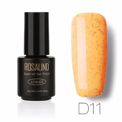

ROSALIND Gel 1S Black Bottle 7ML Candy Bling D01-24 Gel Nail Polish Semi Permanent Nail Art UV LED Soak-Off Gel Varnish Manicure