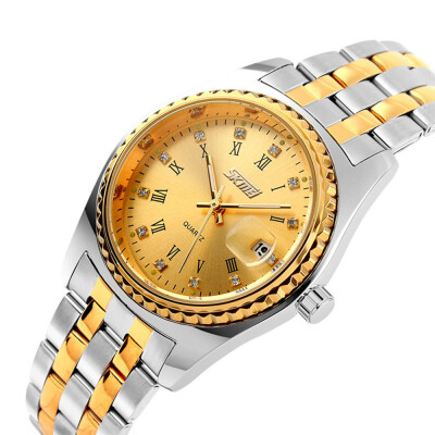 

SKMEI 9098 Male Quartz Brand Stainless Steel Rope Analog Date casual Men's watches Relogio Masculino Waterproof Wristwatch