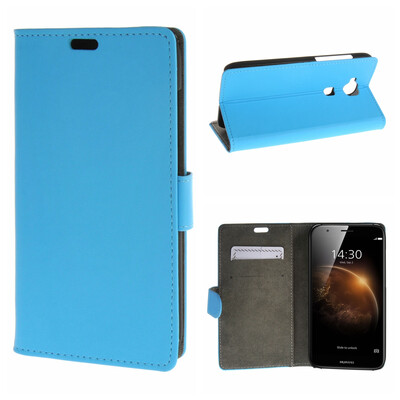 

MOONCASE ЧЕХОЛ ДЛЯ Huawei Ascend G8 Premium PU Flip Leather Wallet Card Holder Bracket Back Pouch Blue
