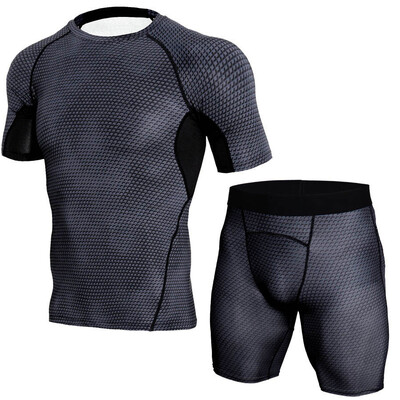 

Mens fitness suit fast dry clothes running high elastic training moisture absorption sweaty tights