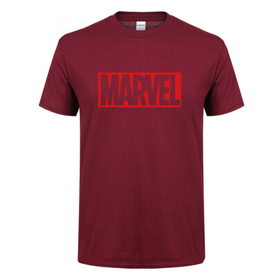 

2018 new summer mens cotton MARVEL short-sleeved t-shirt mens trend casual loose sports mens clothing
