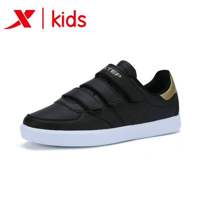 

Xtep XTEP special step childrens shoes boys casual shoes 2017 autumn new big childrens fashion slip wear small white shoes skateboard shoes 683315319962 black gold 38 yards