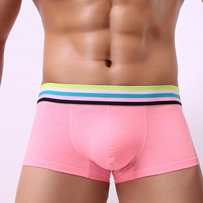 

Mens Breathable Sweat-Absorbent U Convex Sexy Cotton Low waist Underwear