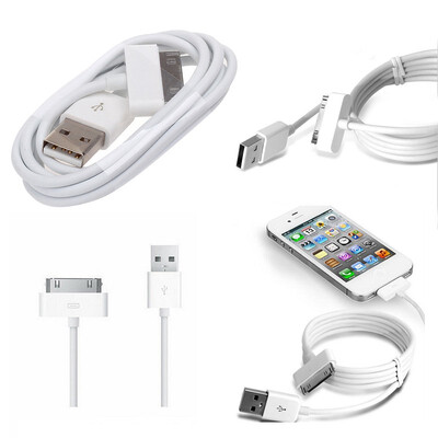 

1 M White 6 pin USB Data Cable Sync Charger cable Lead For the iphone 44S