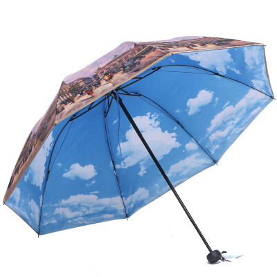 

Paradise umbrella UPF50 double fabric creative three fold sun umbrella sunny umbrella 31807E Q section