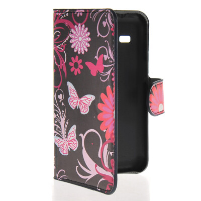 

MOONCASE Butterfly style Leather Side Flip Wallet Card Slot Stand Pouch Case Cover for Samsung Galaxy Star 2 Plus G350E