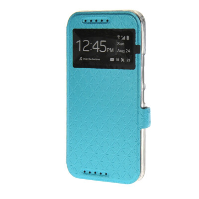 

MOONCASE Slim Leather Wallet Flip Card Slot Holster Pouch with Kickstand Case Cover for HTC One M9 Blue