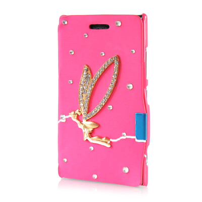 

MOONCASE Luxury Flower Crystal Leather Side Flip Wallet Pouch ЧЕХОЛ ДЛЯ Nokia Lumia 925