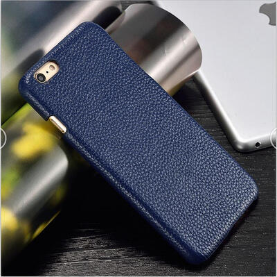

Genuine Leather Phone Case For iPhone 6 6S Plus Case Litchi Texture Back Cover For iPhone 6 7 8 Plus X Case