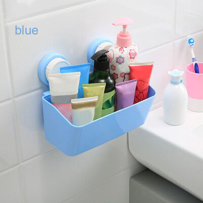 

MyMei Kitchen Walling Rack Plastic Storage Holder Suction Cup Wall Shelves Removable