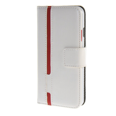 

MOONCASE Senior Leather Flip Wallet Card Slot Bracket Back Case Cover for Apple iPhone 6 Plus (5.5") White