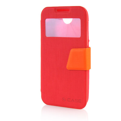 

MOONCASE View Window Leather Side Flip Pouch Ultra Slim Shell Back ЧЕХОЛ ДЛЯ HTC Desire 310 D310W Red