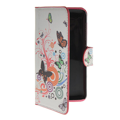 

MOONCASE Butterfly style Leather Side Flip Wallet Card Slot Stand Pouch Case Cover for WIKO Bloom
