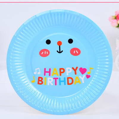 

FANLUS Sweet Girl 1st happy Birthday Party Rainbow&Pink girl Round Dessert Plates Tableware Paper 7" Pack of 6pcs