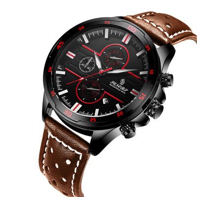 

Sports Watches For Men Chronograph With Dress Sport Analog Quartz Auto Date Wrist Watch