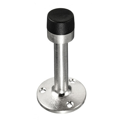 

Cylinder Stainless Steel Door Stop Stopper Buffer Wall Mounted Fixed Rubber TS