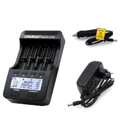 

Romacci LiitoKala Lii-500 4 Slots Smart Intelligent Battery Charger Kit with Car Charger