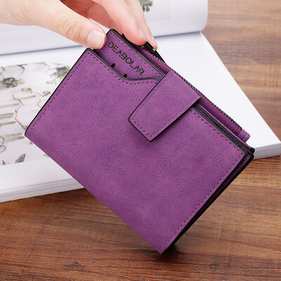 

Hot Sale Womens Wallets Matte Skin short simple Card Packages