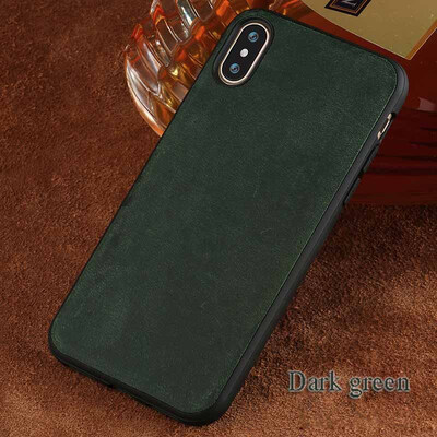 

Жесткий кожаный чехол для LANGSIDE для iPhone X Case Vintage Crazy skin skin Обложка для всех