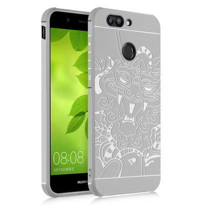

Goowiiz Phone Case For Huawei Nova 2Nova 2 Plus Carved Dragon Thin Matte soft Silicone Prevent falling