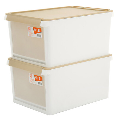 

[Jingdong Supermarket] Jubilee Dragon Citylong drawer toy storage box plastic clothing toy finishing box home storage finishing box 2 loaded khaki 15L 8180