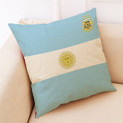 

Russia World Cup 2018 32 Teams Logo Cotton&Linen Pillowcase Bar Club Sofa Pillow Pillow Fans Souvenir