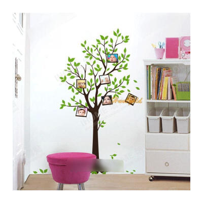 

1Pc Beautiful Pattern Modern Design Wishing Tree Photo Frame Vinyl Art Wall Sticker Paster Decals for Home