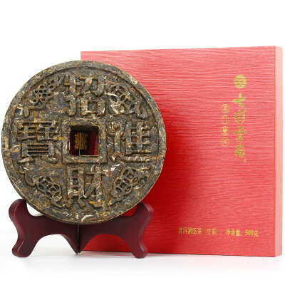 

Colorful Yunnan Qing Cheung tea Pu'er tea craft cake Lucky 500g