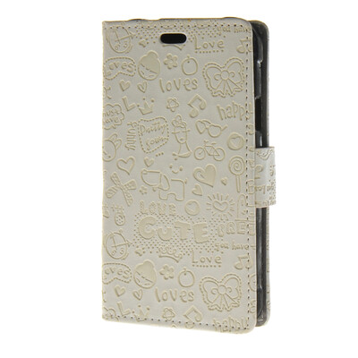 

MOONCASE Little Witch Leather Flip Wallet Card Slot Stand Back чехол для Samsung Galaxy Xcover 3 SM-G388F White
