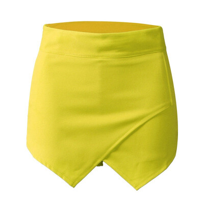 

2018 Short Skirts 6 Candy Colors Womens Shorts Ladies Short Feminino High Waist Woman Ol Mini Short Skirt